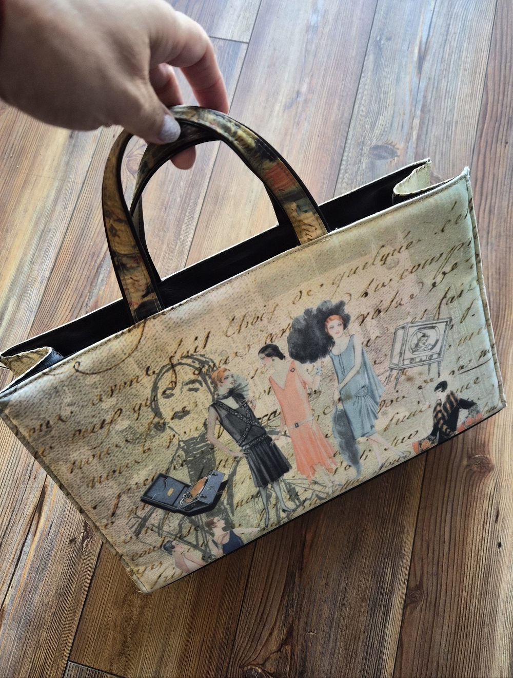 Fashion Illustration Tote Bag Featuring Vintage-style From The 1920s - Picture 11 of 11